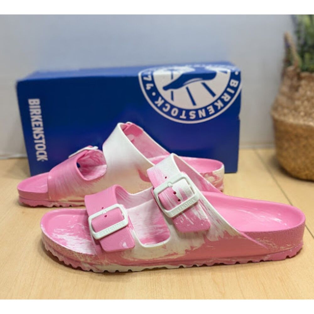 Birkenstock Arizona EVA Multi Pink & White Waterproof Sandals Womens 10 EU41 NIB - Picture 4 of 13